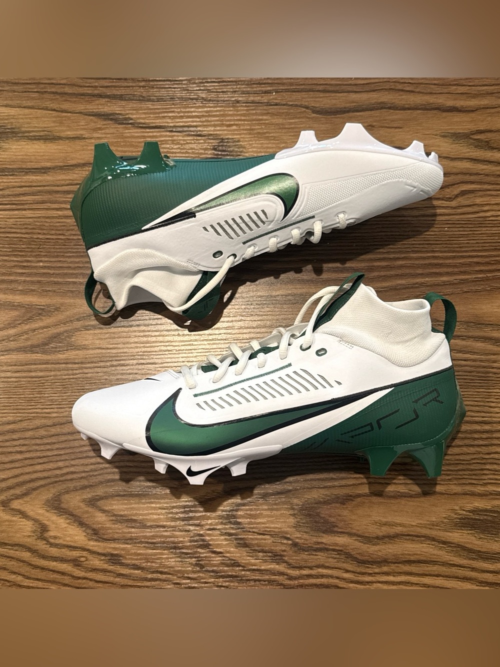 Size 12 Nike Vapor Edge Pro 360 2 White/Green Football FQ4044-101 - NEW